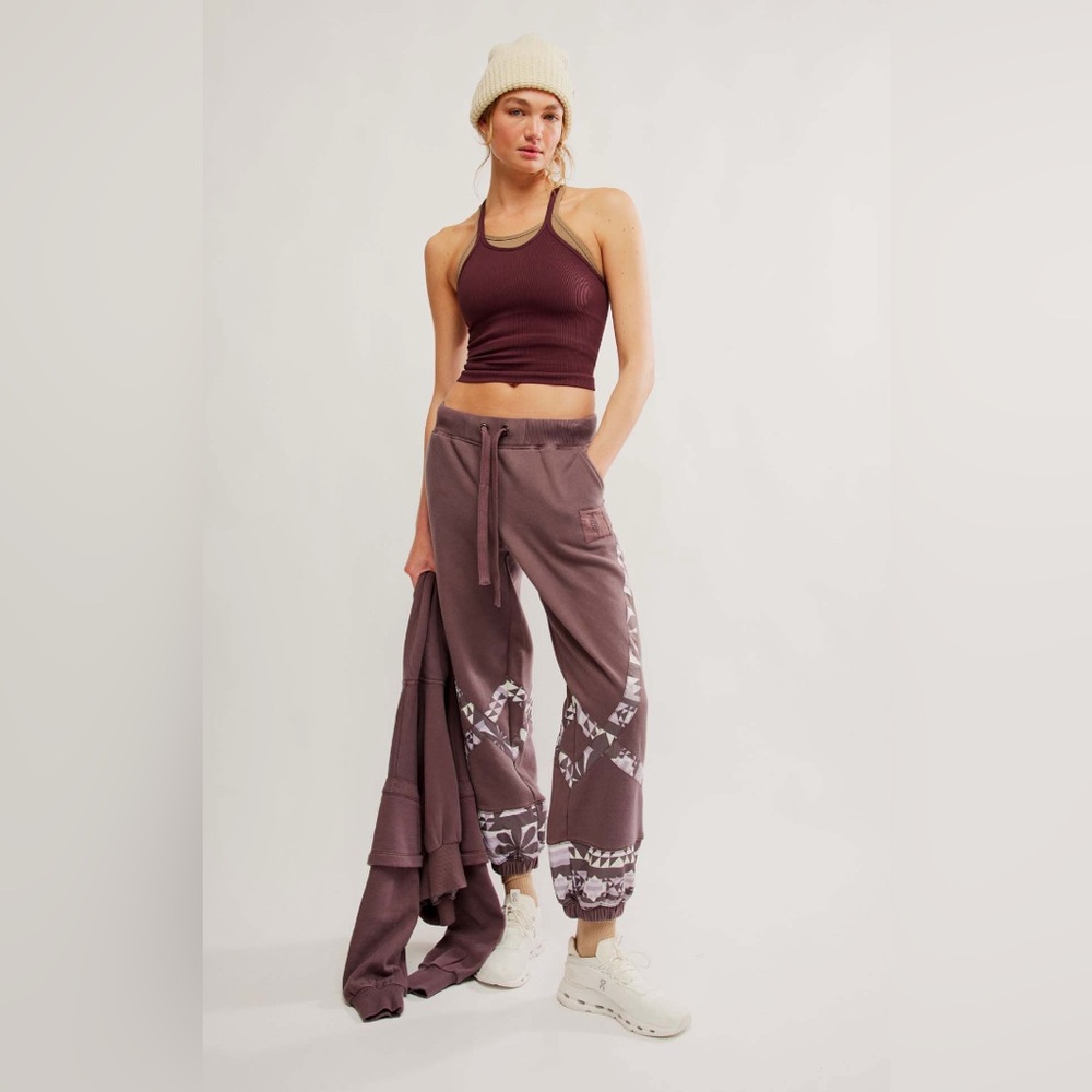 NWOT Free People Movement  Snow Flow Joggers In Driftwood Combo - Picture 6 of 12